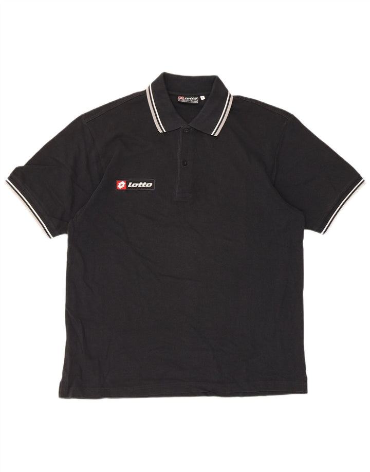 Polo Lotto Hombre Grande Negro