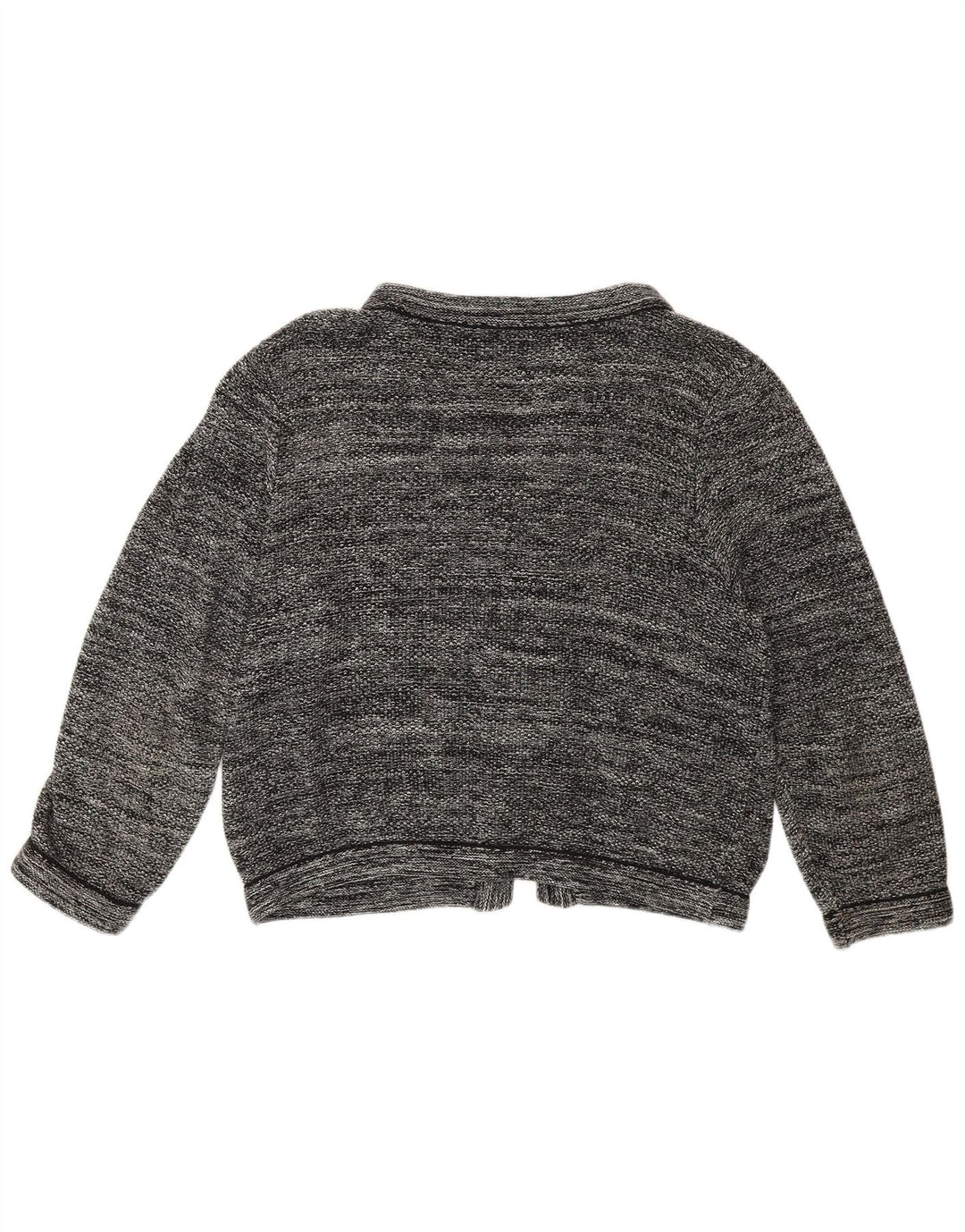 Laura Ashley Jersey Bolero Abierto para Mujer Reino Unido 12 Algodón Gris Medio