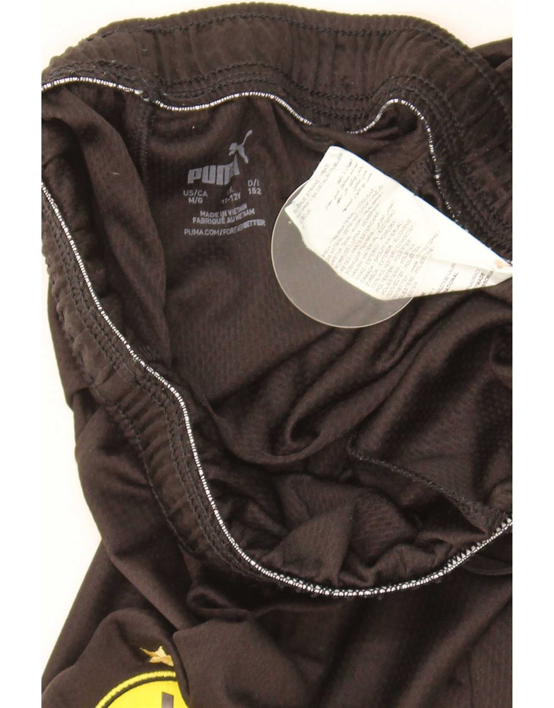 Puma Boys BVB Dortmund Sport Shorts 11-12 años Negro Poliéster