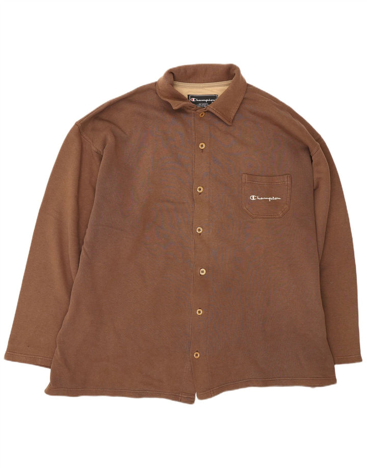 Champion Camisa extragrande para hombre 2XL Algodón marrón