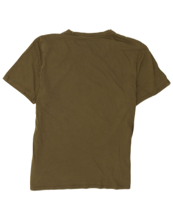 Nike Camiseta de corte atlético para hombre Top de algodón caqui mediano