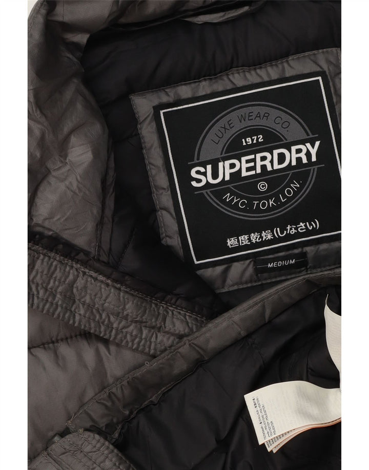 Chaleco acolchado sin mangas Superdry para mujer UK 44 Poliéster gris medio
