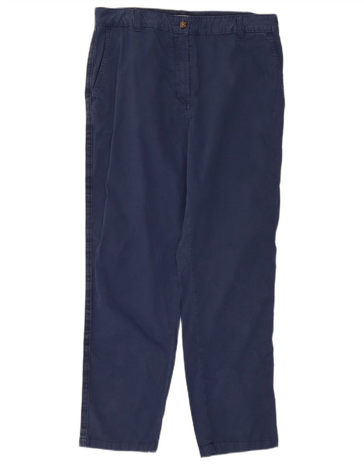 Marks & Spencer Pantalones Chinos para Mujer UK 12 Medium W32 L27 Azul Marino