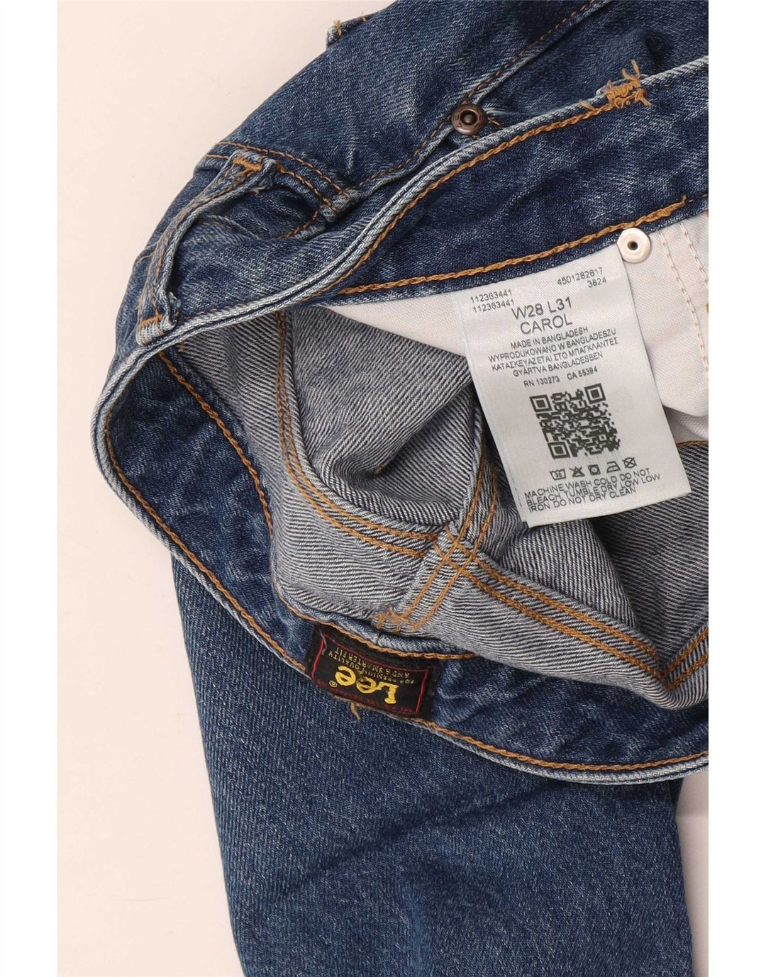 Lee Vaqueros Cortos Carol para Hombre W28 L25 Algodón Azul