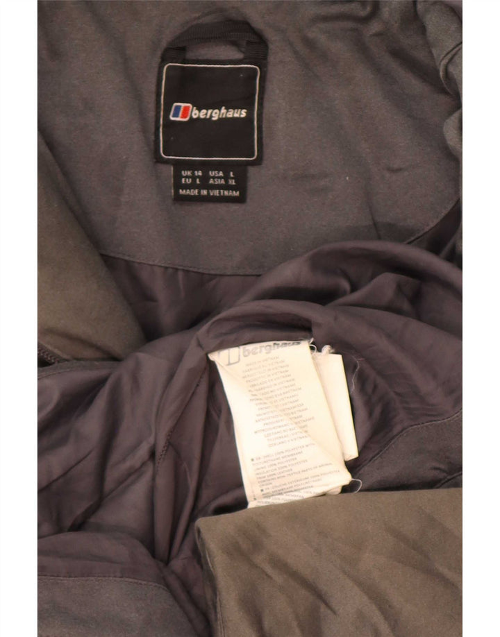 Berghaus Abrigo acolchado con capucha para mujer UK 44 Poliéster gris grande