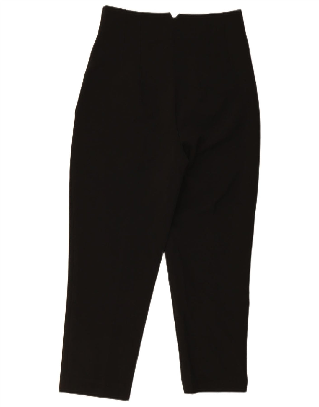 Zara Mujer Pantalón Cropped De Cintura Alta Mediano W28 L25 Poliéster Negro