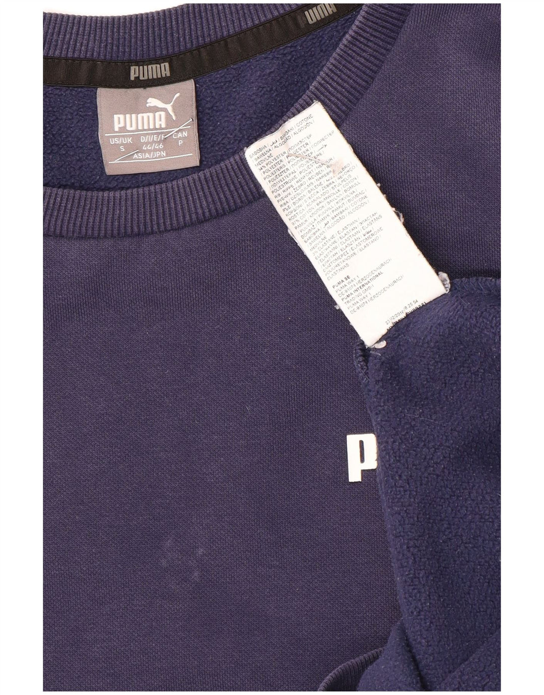 Puma Hombre Sudadera Jumper Small Azul Marino Algodón
