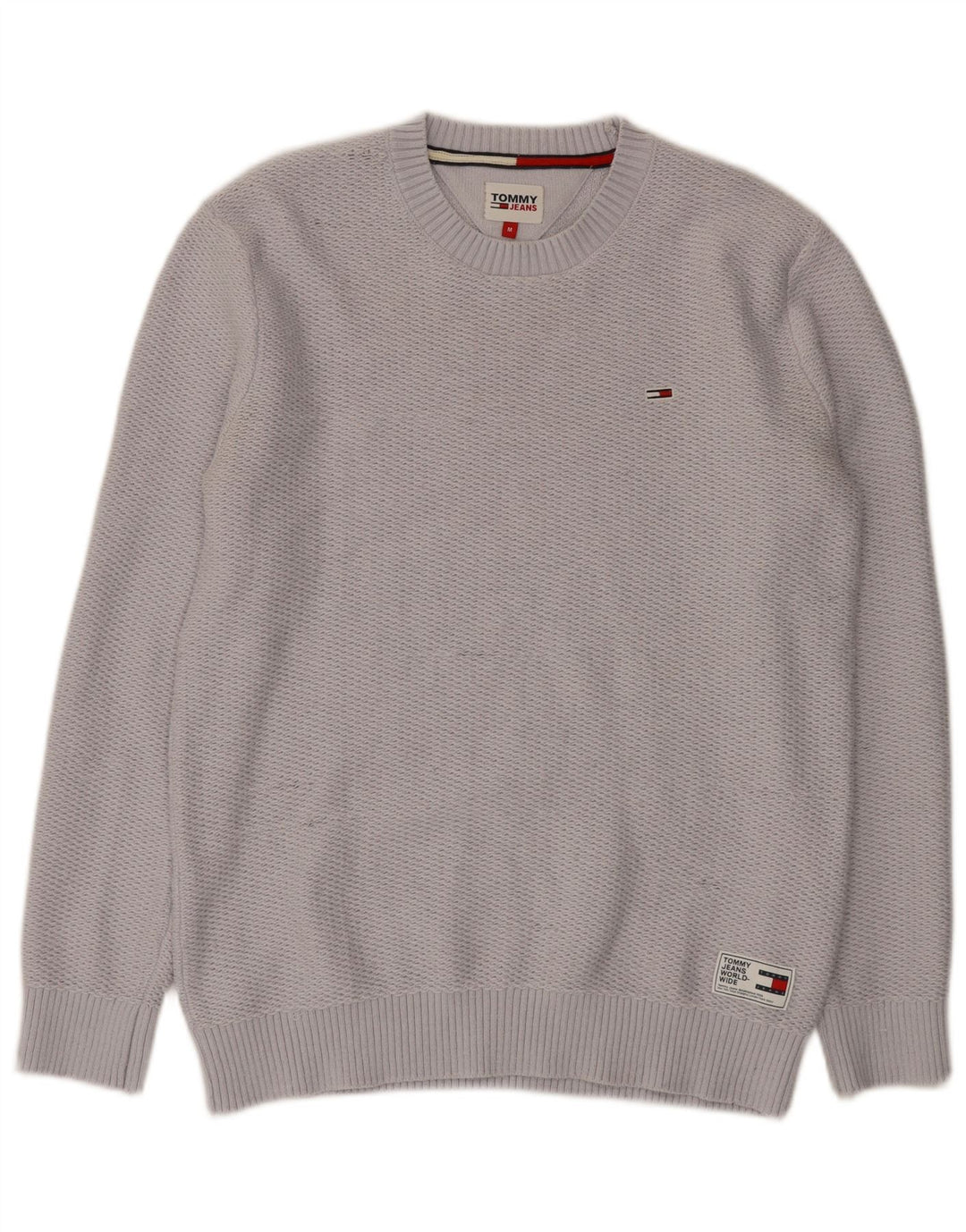 Tommy Hilfiger Jersey De Cuello Redondo Para Hombre Poliéster Gris Medio