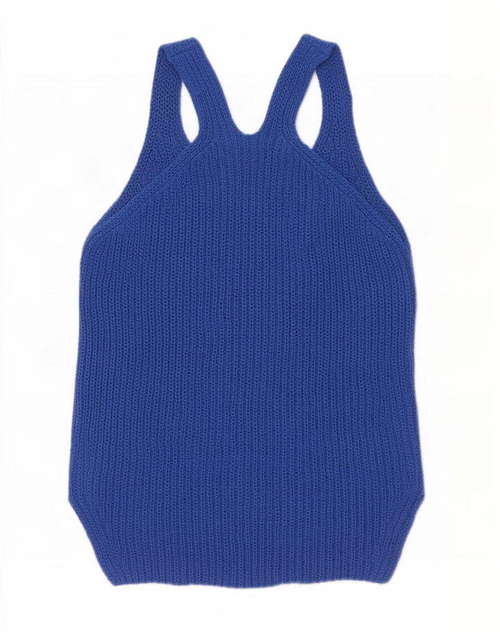 Massimo Dutti Mujer Chaleco Tank Top UK 10 Small Azul