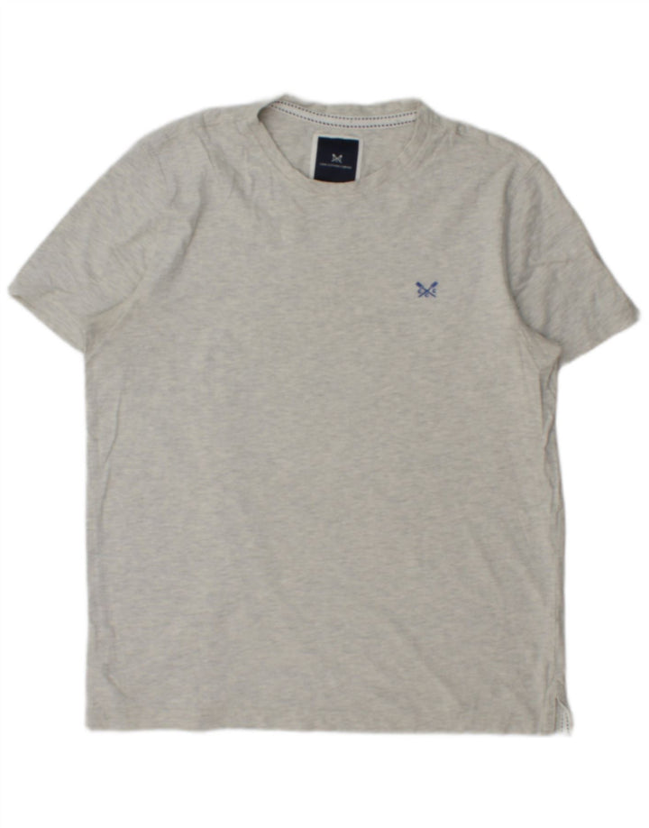 CREW CLOTHING Camiseta para hombre Top de algodón moteado gris medio