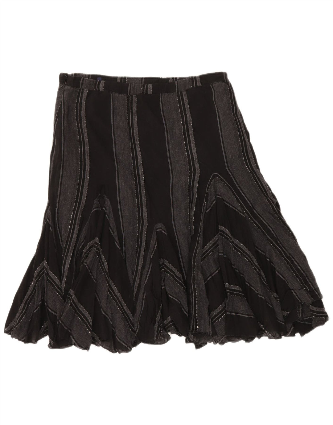 TRUSSARDI Falda acampanada para mujer IT 46 Grande W32 Rayas negras