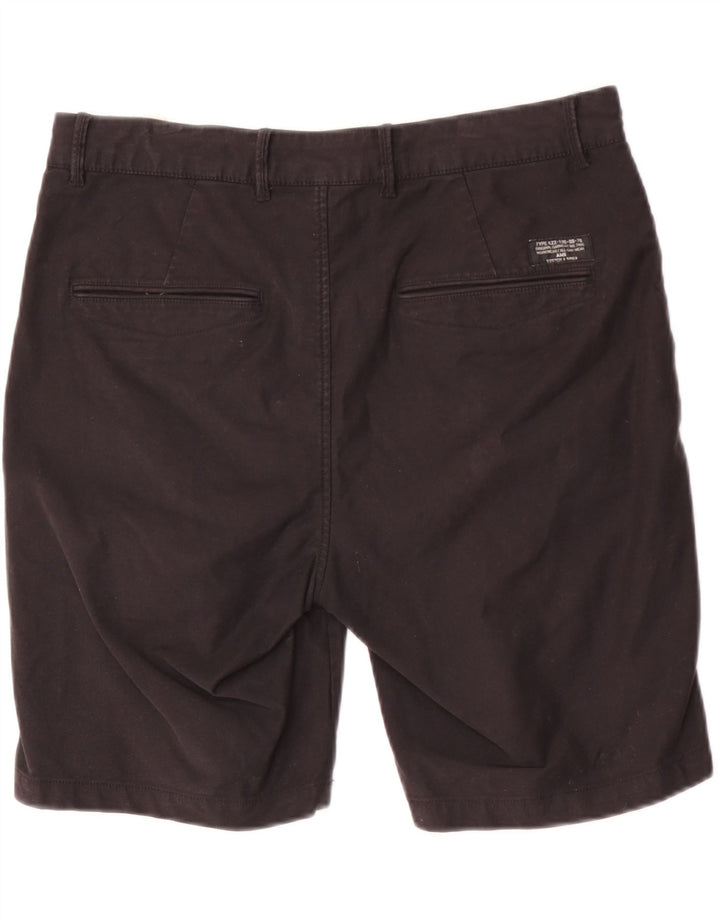 Scotch & Soda Pantalones cortos chinos para hombre W32 Large Algodón negro
