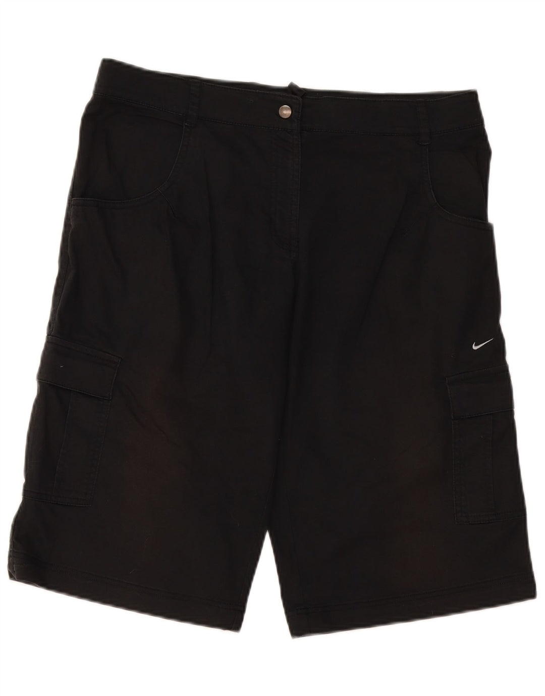 Nike Pantalones cortos cargo para mujer UK 12 Medium W36 Algodón negro