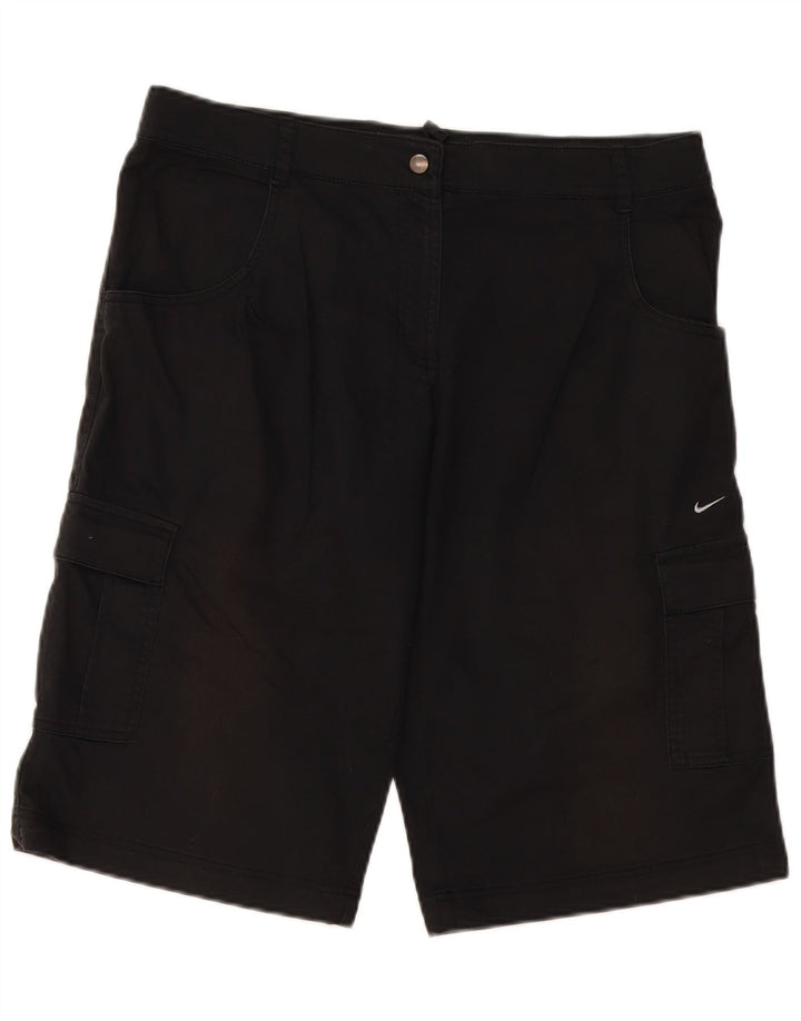 Nike Pantalones cortos cargo para mujer UK 12 Medium W36 Algodón negro