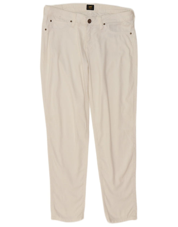 Lee Pantalones Casuales Recto Scarlett para Mujer W29 L31 Algodón Blanco