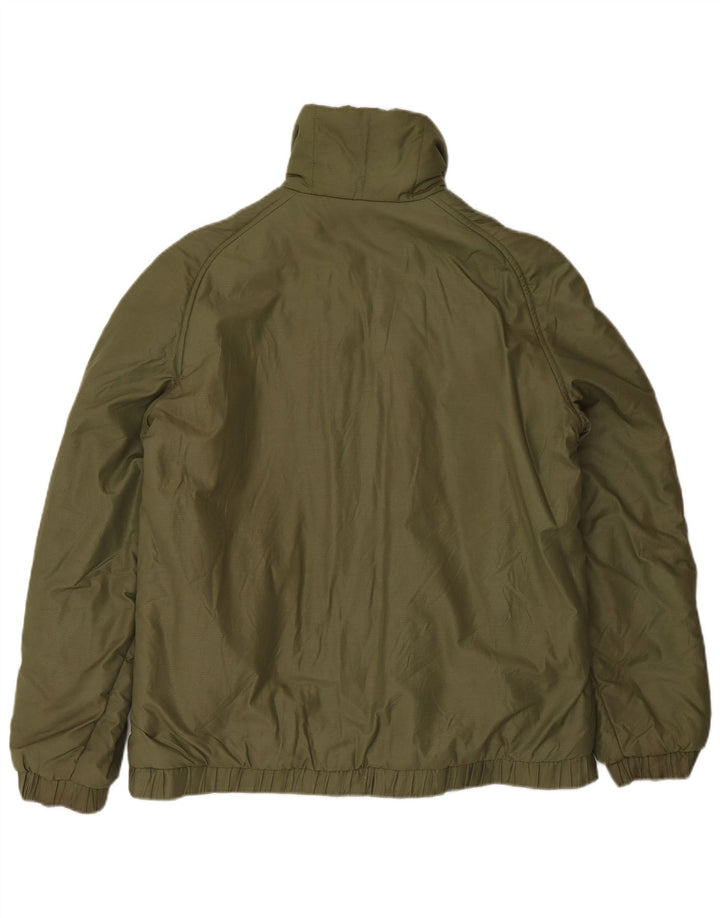 Silvy Chaqueta reversible para hombre UK 38 Algodón geométrico verde medio