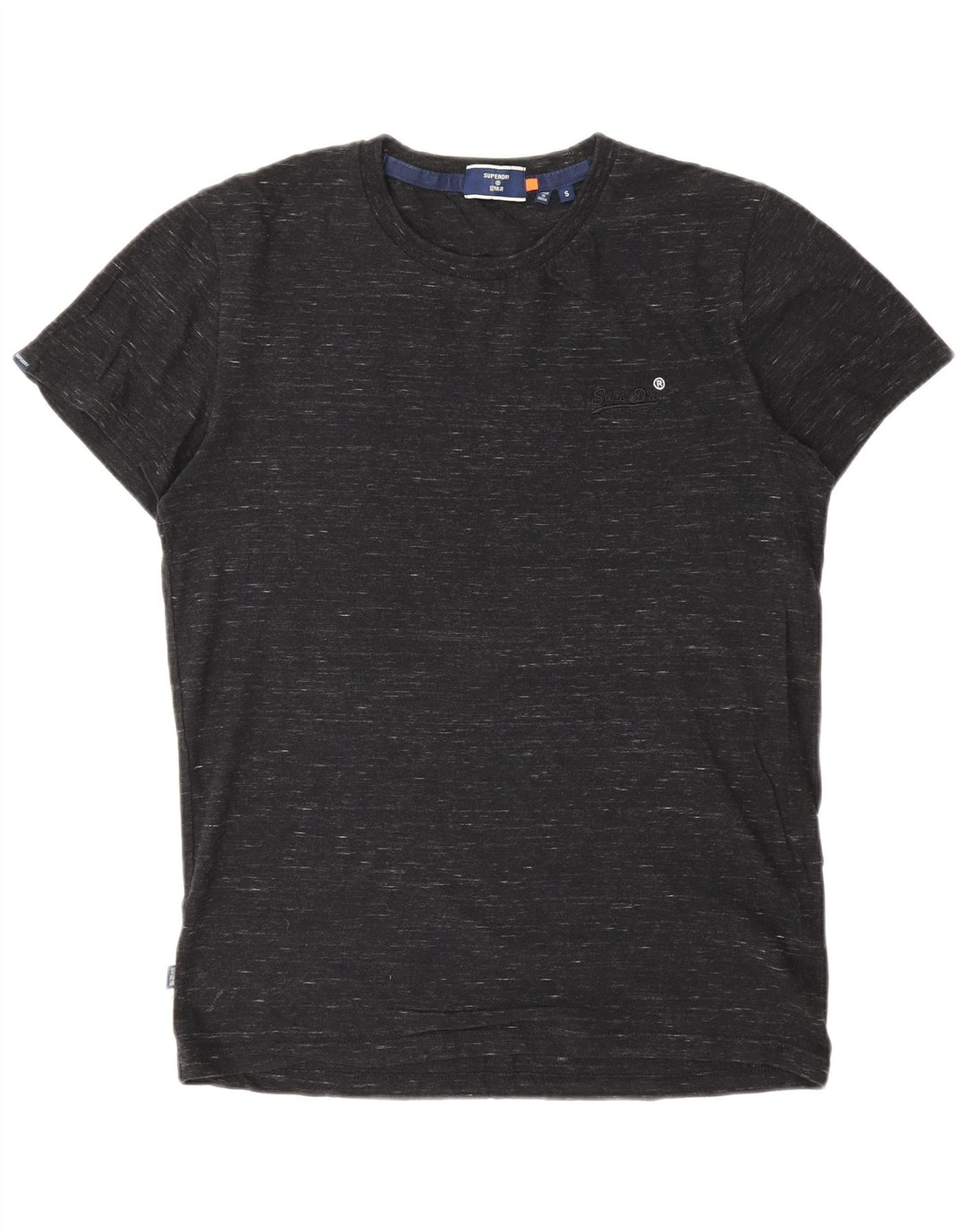 SUPERDRY Camiseta para hombre Top Small de algodón moteado gris