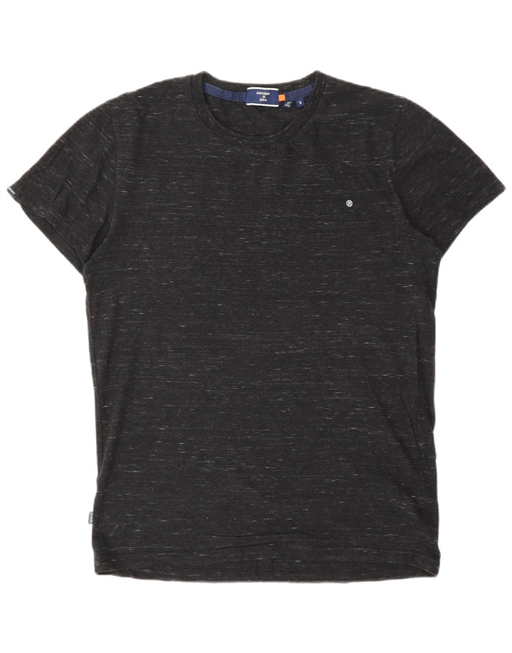 SUPERDRY Camiseta para hombre Top Small de algodón moteado gris