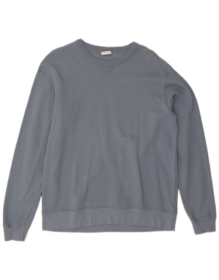 Zara Hombre Sudadera Jumper Large Azul Algodón