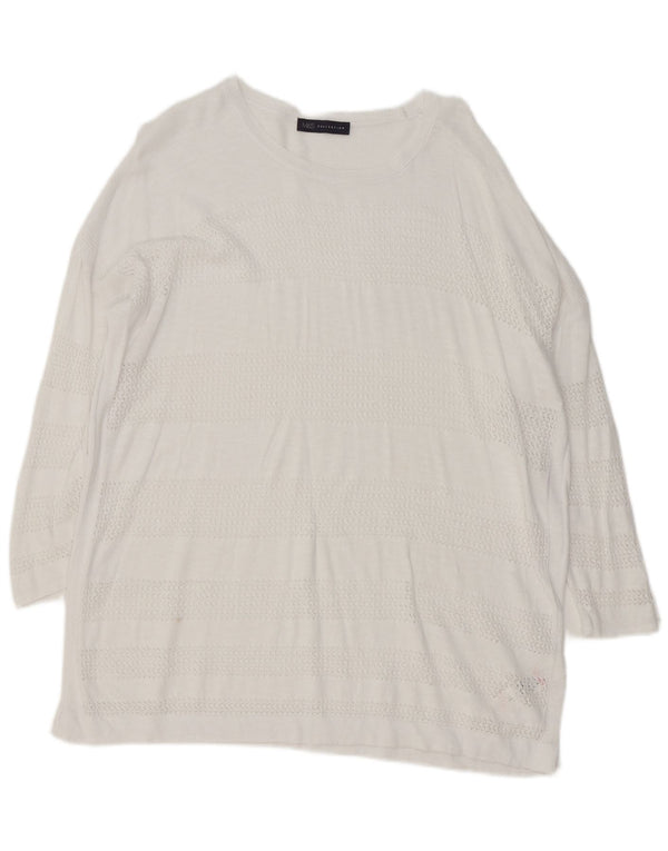 Marks & Spencer Jersey extragrande con cuello barco para mujer UK 40 XL Blanco