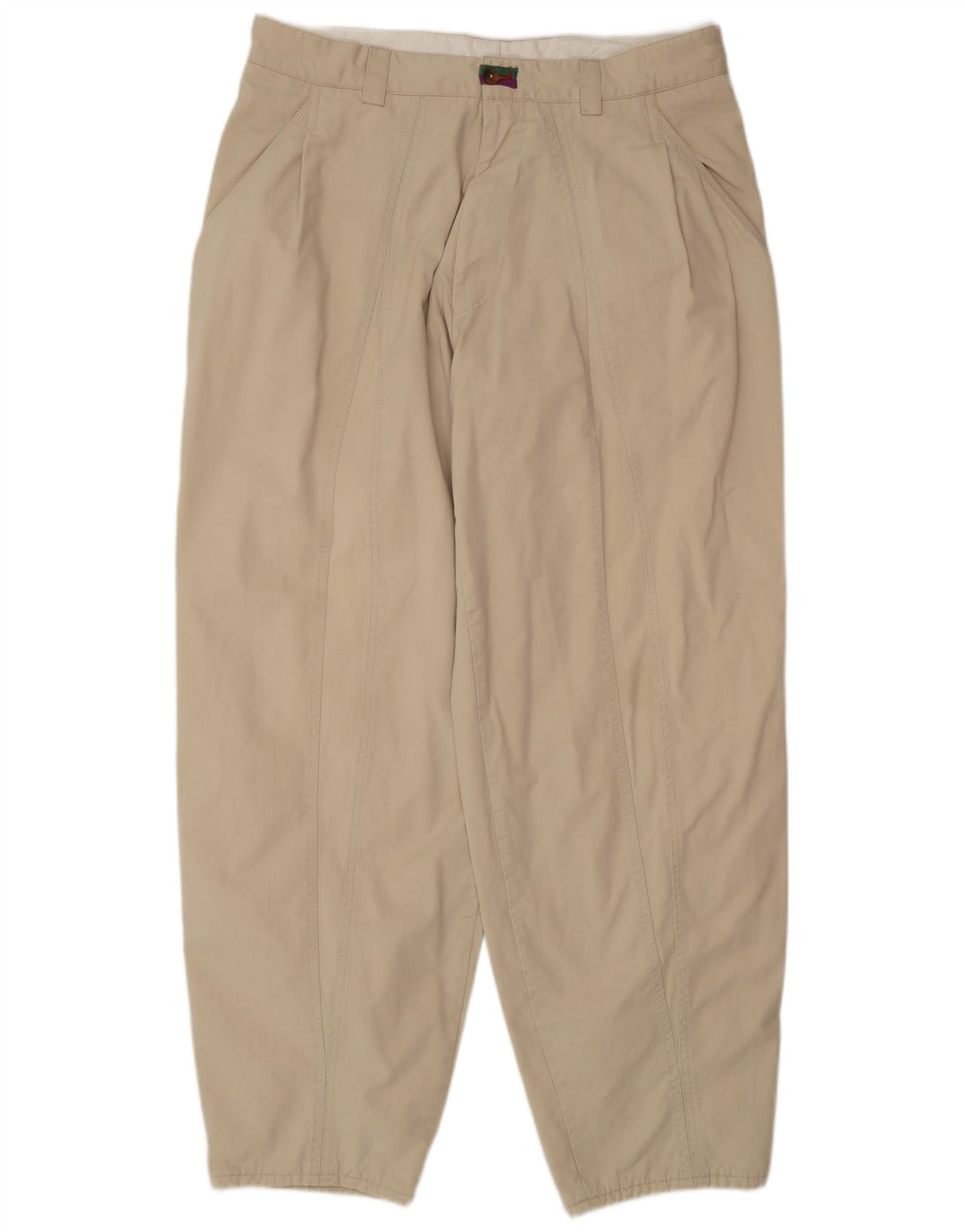 HUGO BOSS Pantalón chino con pinzas para hombre W34 L32 Algodón beige