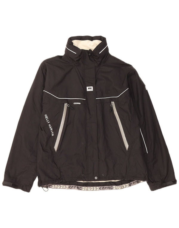 Helly Hansen Chaqueta cortavientos con capucha para mujer UK 40 Small Black Colourblock