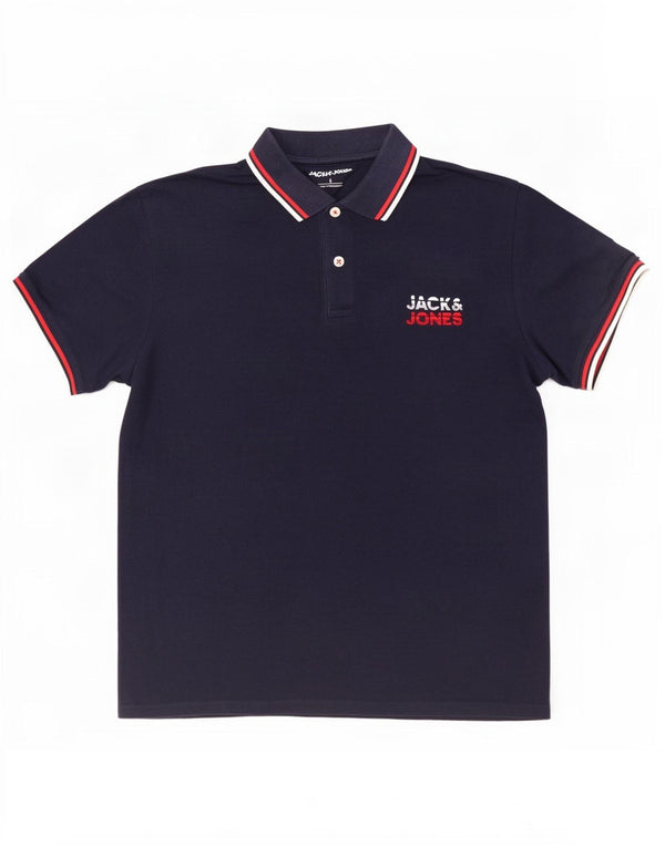 Polo Jack & Jones Hombre Grande Azul Marino Algodón