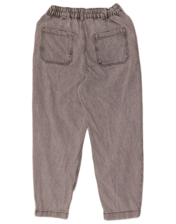 Zara Jeans Cónicos De Cintura Alta Para Mujer EU 34 2XS W24 L24 Algodón Gris