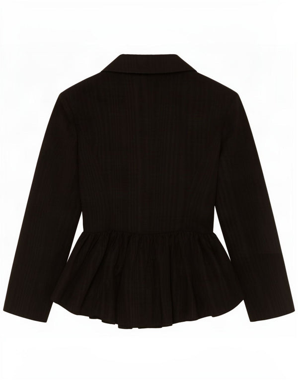 Chaqueta tipo blazer de 1 botón para mujer Sergio Morini IT 46 Large Acetato negro