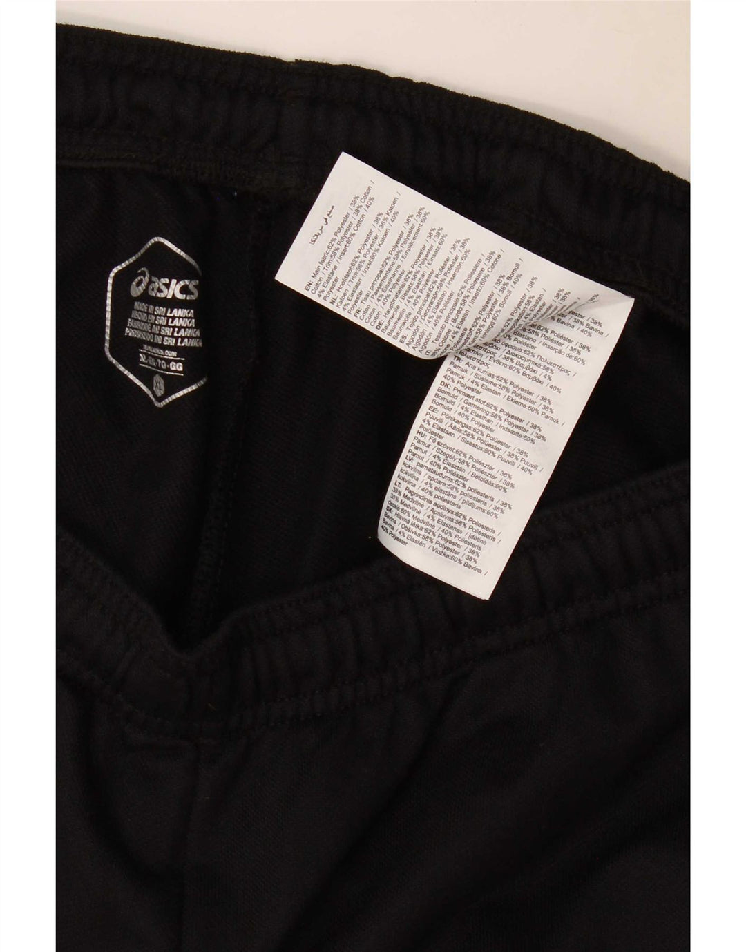 Asics Pantalones De Chándal Gráfico Hombre XL Negro Poliéster