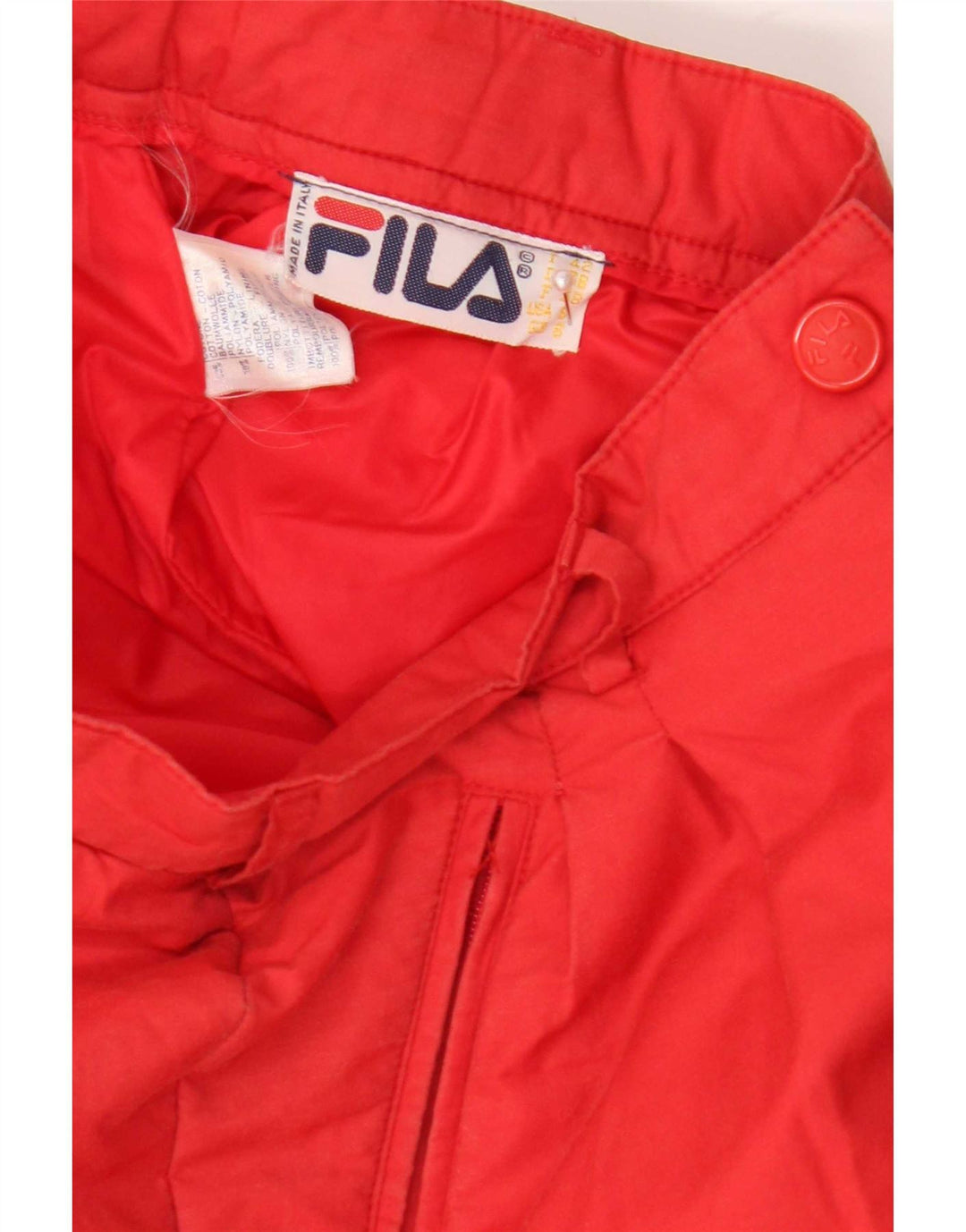 Fila Pantalones de esquí para mujer UK 8 Small Red Cotton