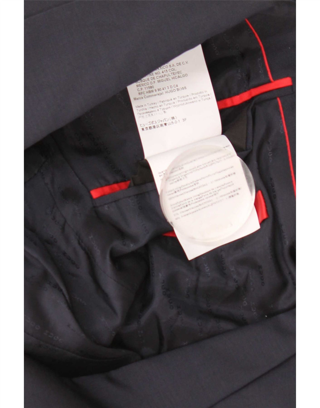 Hugo Boss Chaqueta Blazer de 2 Botones para Hombre US 36 Small Azul Marino Lana Virgen
