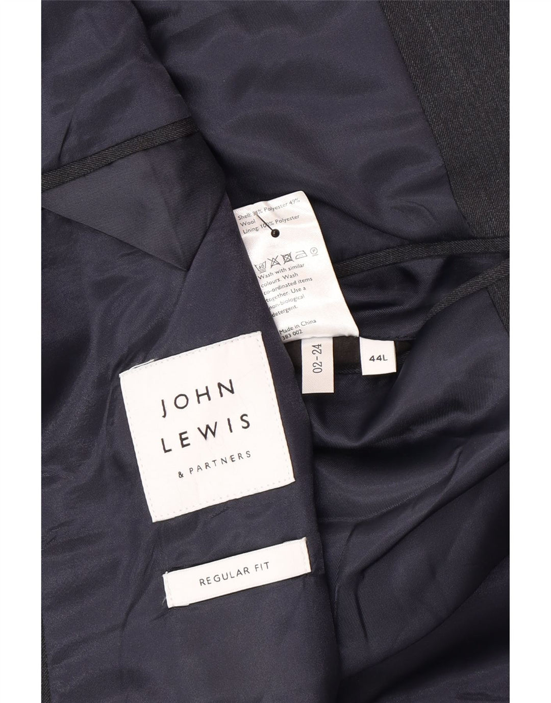 John Lewis Chaqueta tipo blazer de 2 botones para hombre UK 44 2XL Poliéster gris