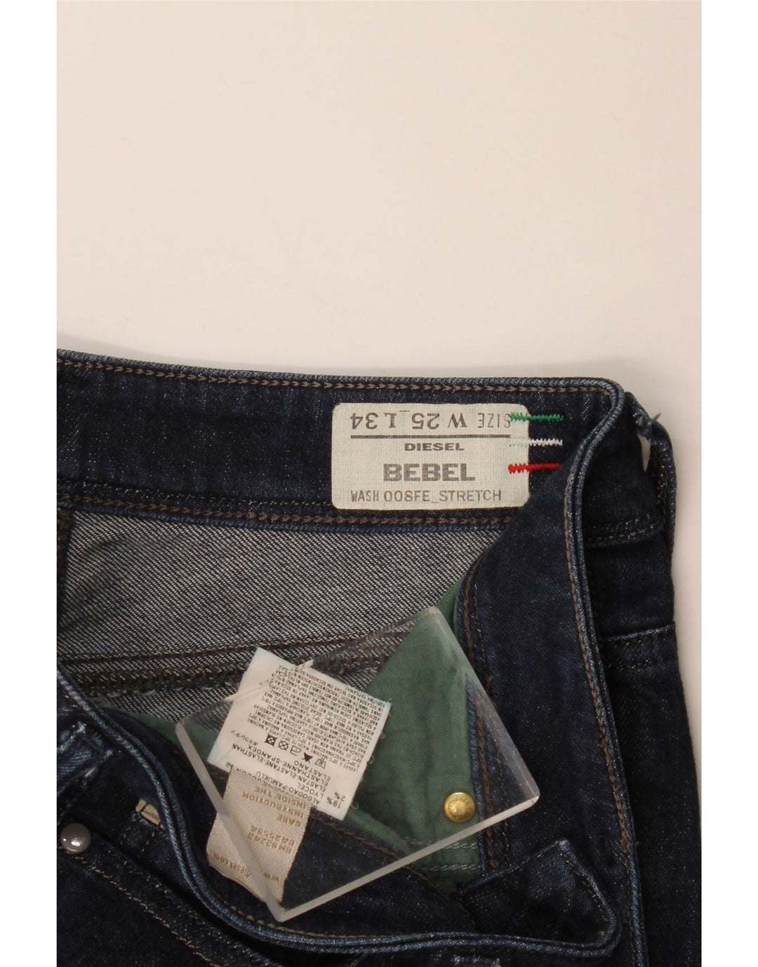 Diesel Mujer BEBEL Vaqueros Bootcut W25 L30 Algodón Azul Marino
