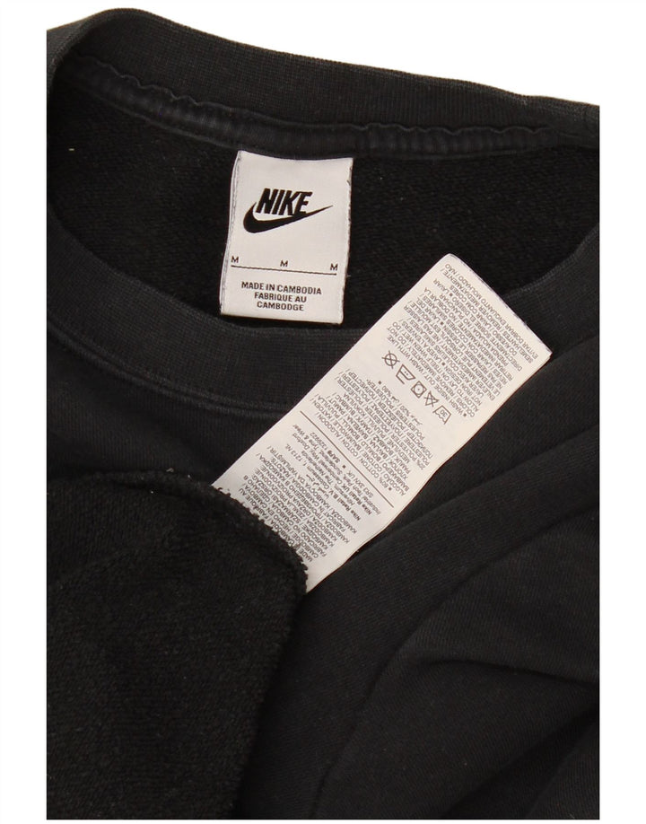 Nike - Sudadera con hombros descubiertos para mujer, talla 40, talla mediana, color negro