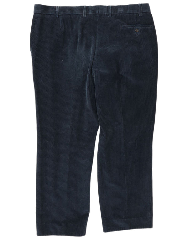 Marks & Spencer Pantalones rectos de pana para hombre W40 L29 Algodón azul marino