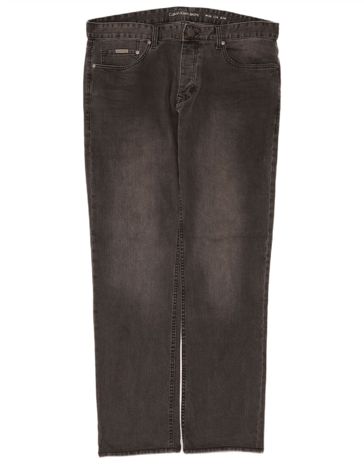 Calvin Klein Jeans Slim para Hombre W36 L34 Algodón Gris