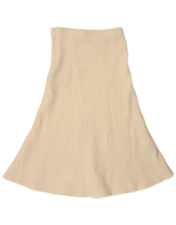 Zara Mujer Falda Acampanada De Punto Pequeña W26 Beige