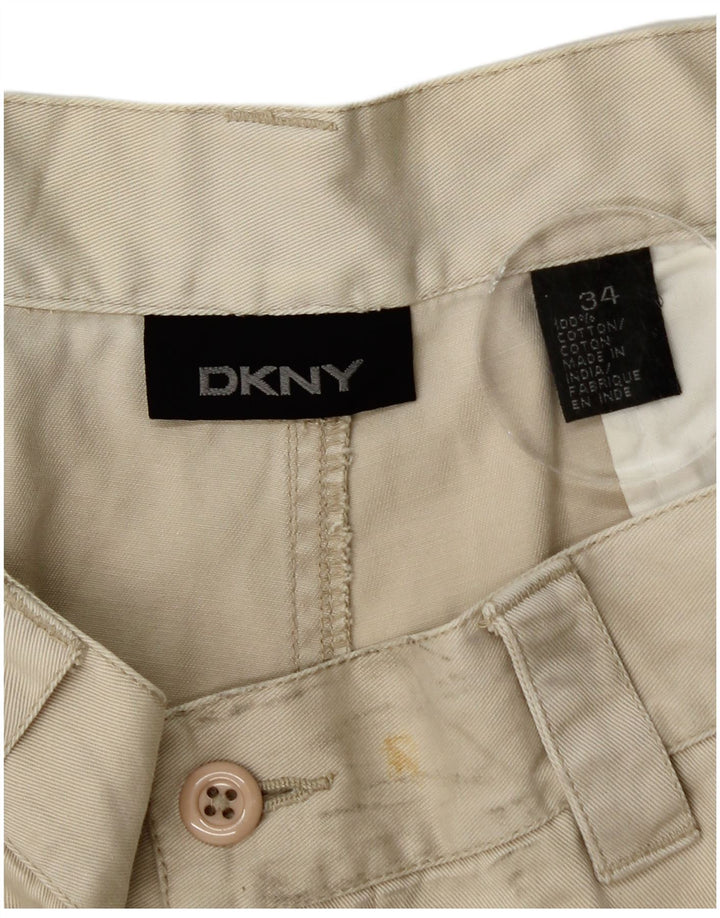 Dkny Pantalones cortos cargo para hombre W34 Algodón beige grande