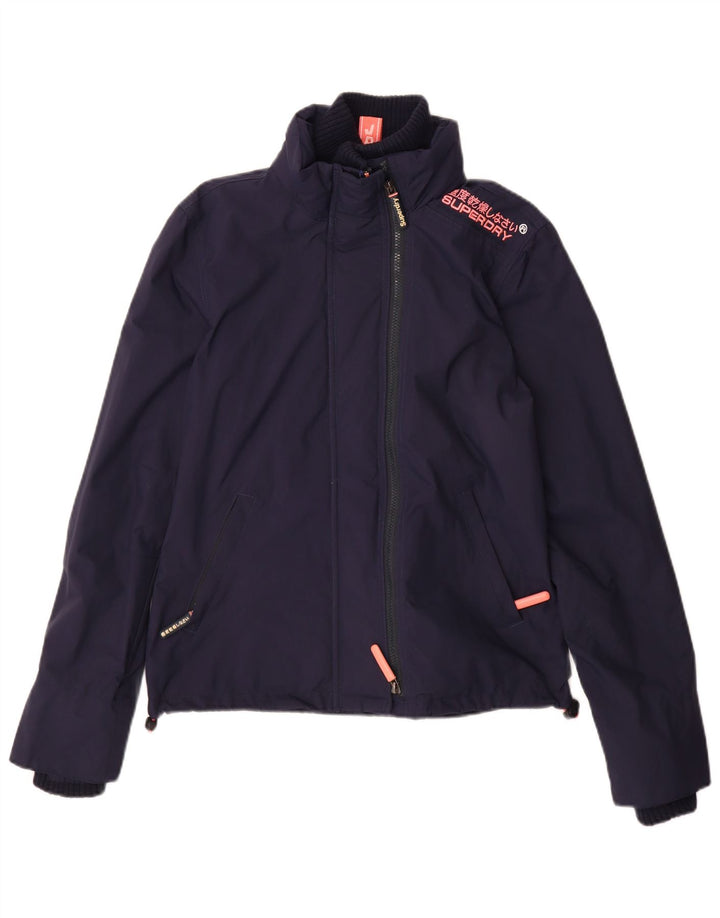 Superdry Chaqueta Cortavientos Windcheater para Mujer UK 40 Small Azul Marino Nylon