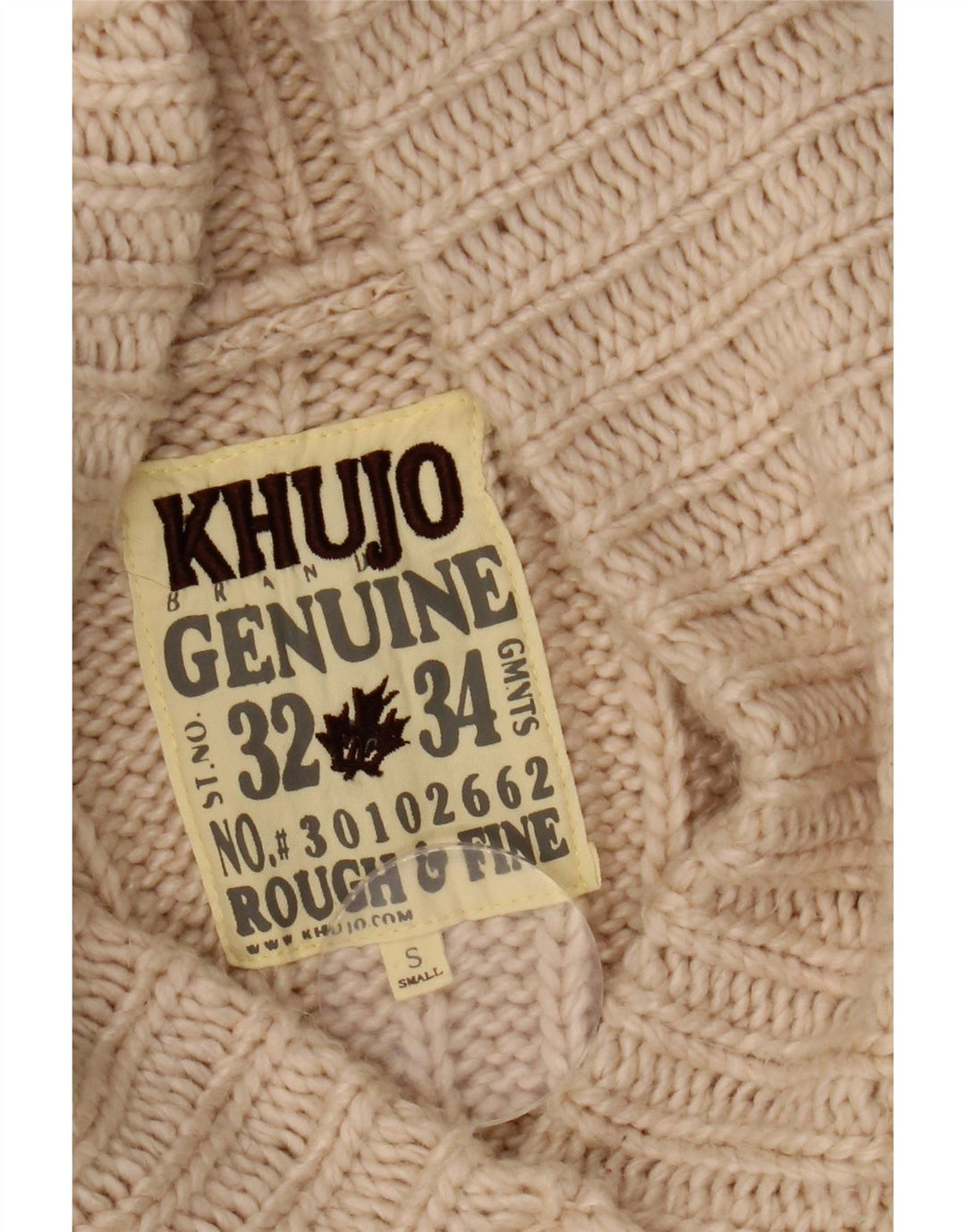KHUJO Suéter Cárdigan para Mujer UK 8 Small Beige