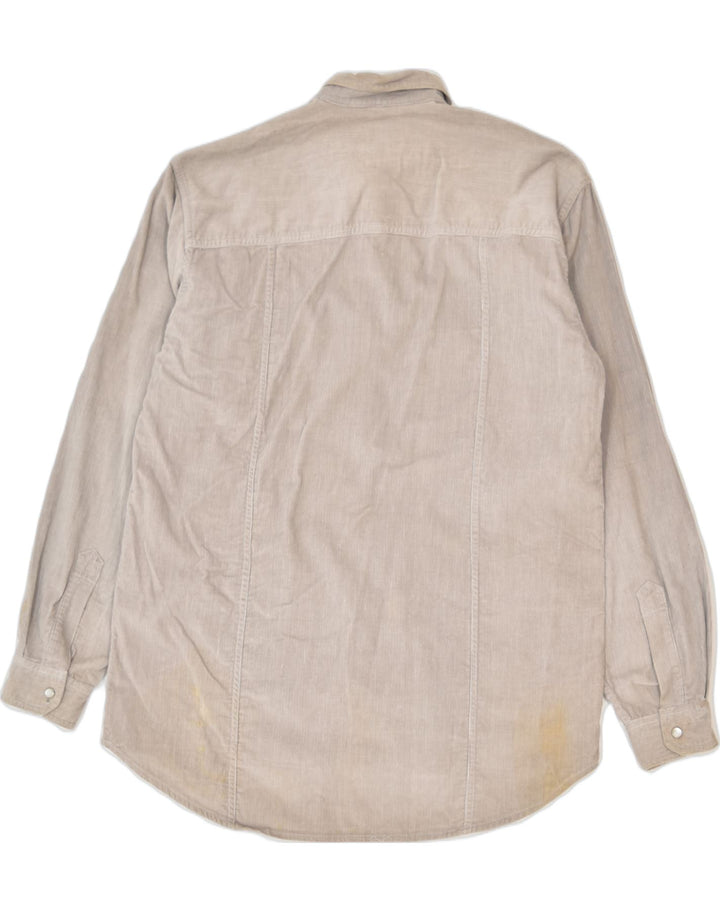 MASH Mens Corduroy Shirt Medium Beige Cotton | Vintage | Thrift | Second-Hand | Used Clothing | Messina Hembry 