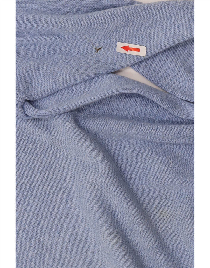 Marks & Spencer - Jersey con cuello en V para hombre, talla pequeña, algodón azul