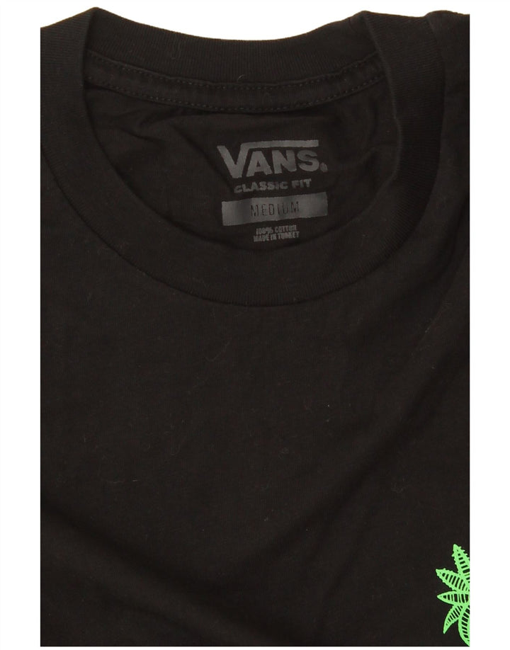 Vans Camiseta con gráfico de ajuste clásico para hombre Top mediano de algodón negro