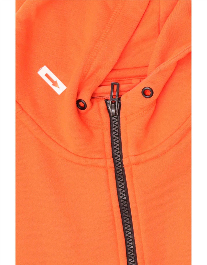 Adidas - Sudadera con capucha y cremallera para hombre, poliéster, color naranja medio