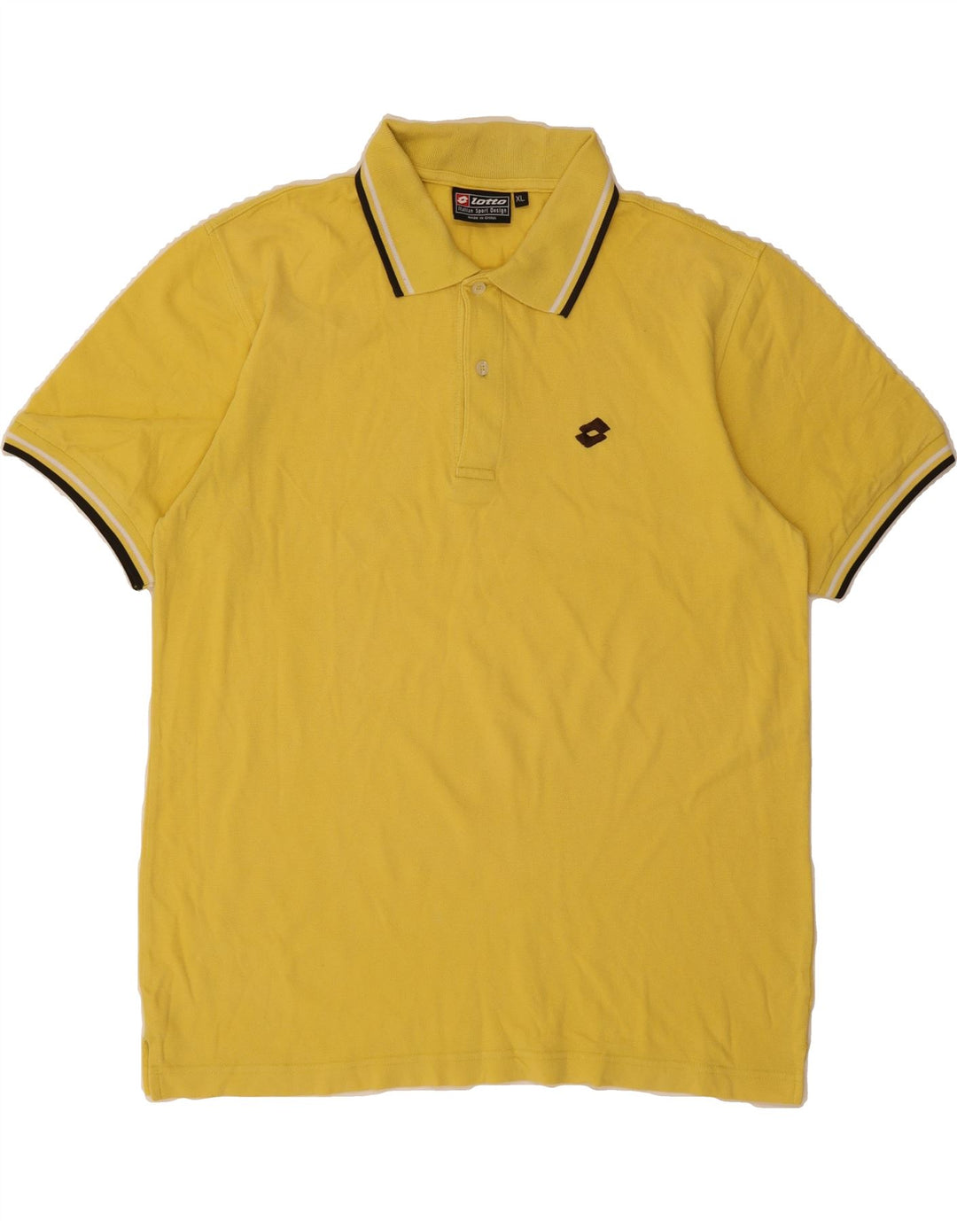 LOTTO Mens Polo Shirt XL Yellow Vintage Lotto and Second-Hand Lotto from Messina Hembry 