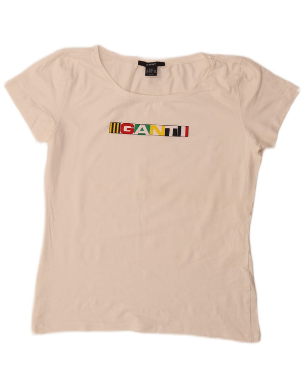 Gant Camiseta gráfica para mujer Top UK 20 2XL Algodón blanco