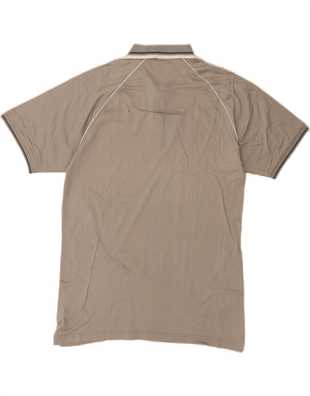 FILA Mens Polo Shirt Large Grey Striped Cotton Vintage Fila and Second-Hand Fila from Messina Hembry 