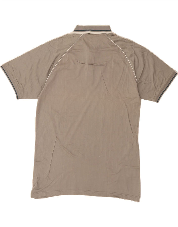 FILA Mens Polo Shirt Large Grey Striped Cotton Vintage Fila and Second-Hand Fila from Messina Hembry 