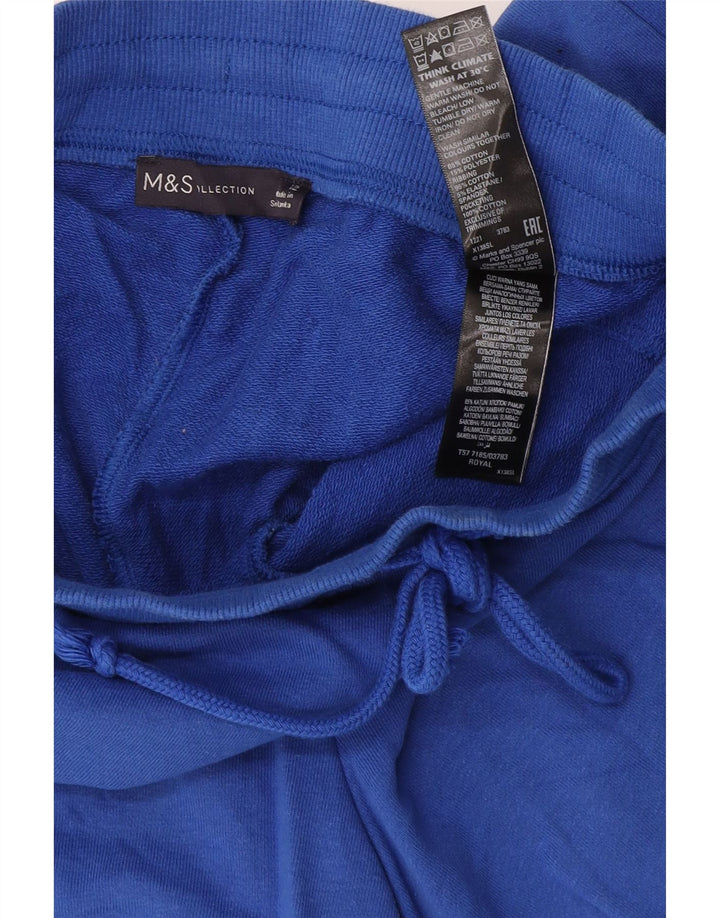Marks & Spencer Pantalones cortos deportivos para mujer UK 12 Algodón azul medio
